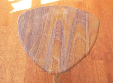 Sandstone and steam bending wooden table pieces