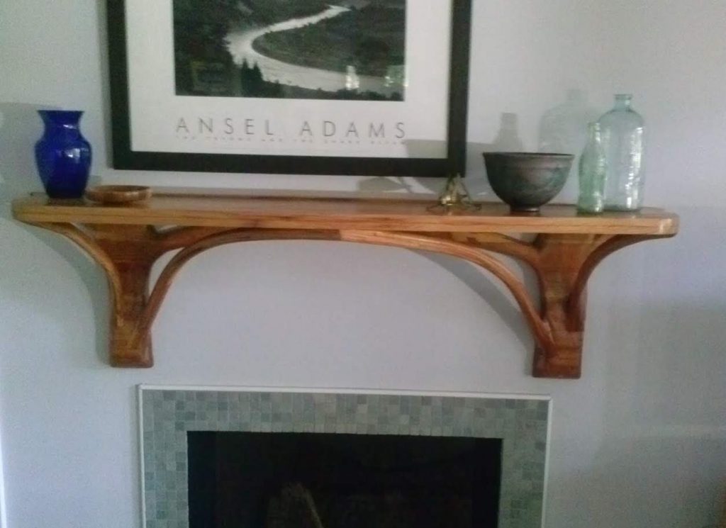 Pine mantel