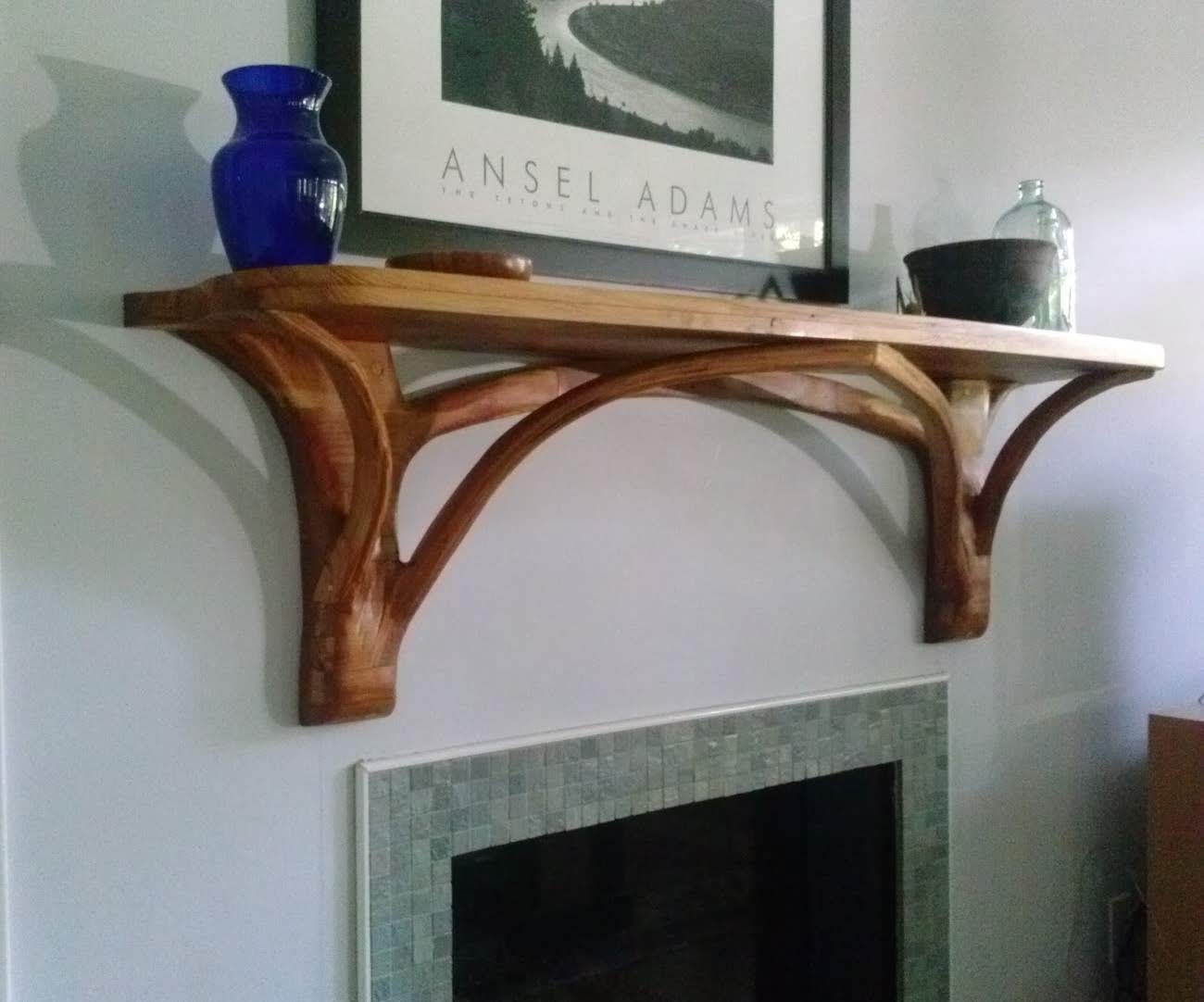 Pine mantel