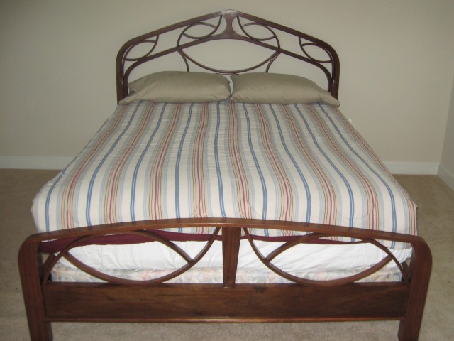 Steam bending a Solid Walnut bed